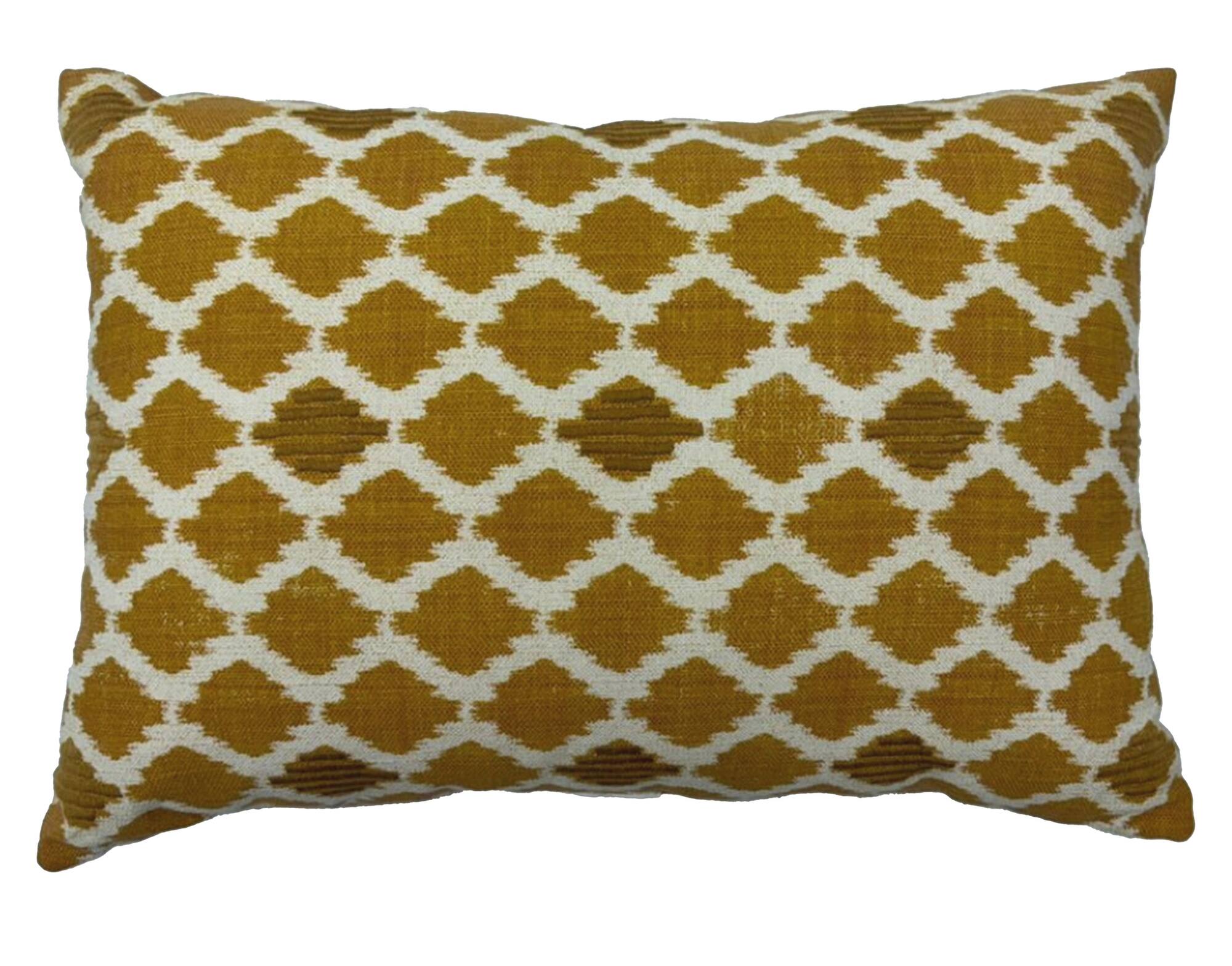 14" x 20" Yellow Trellis Lumbar Pillow by Ashland®